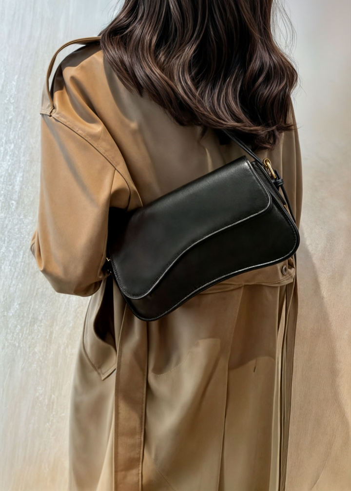 Ladies handbag - Vegan shoulder bag with chain
