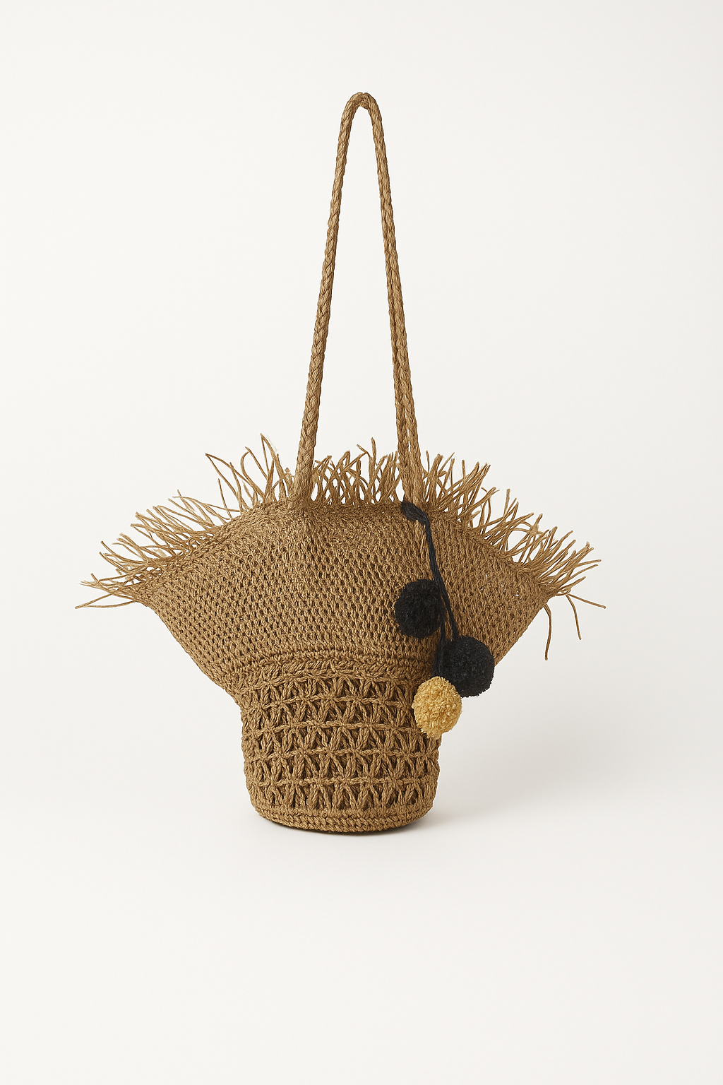 Large Straw Beach Tote Bag – Handwoven Summer Shopper