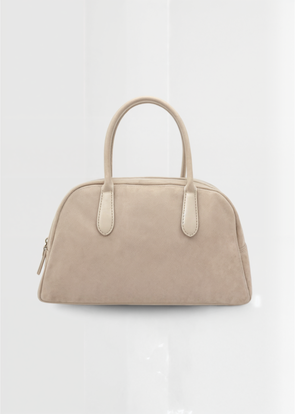 Genuine suede handbag ladies - Small shoulder bag with zipper