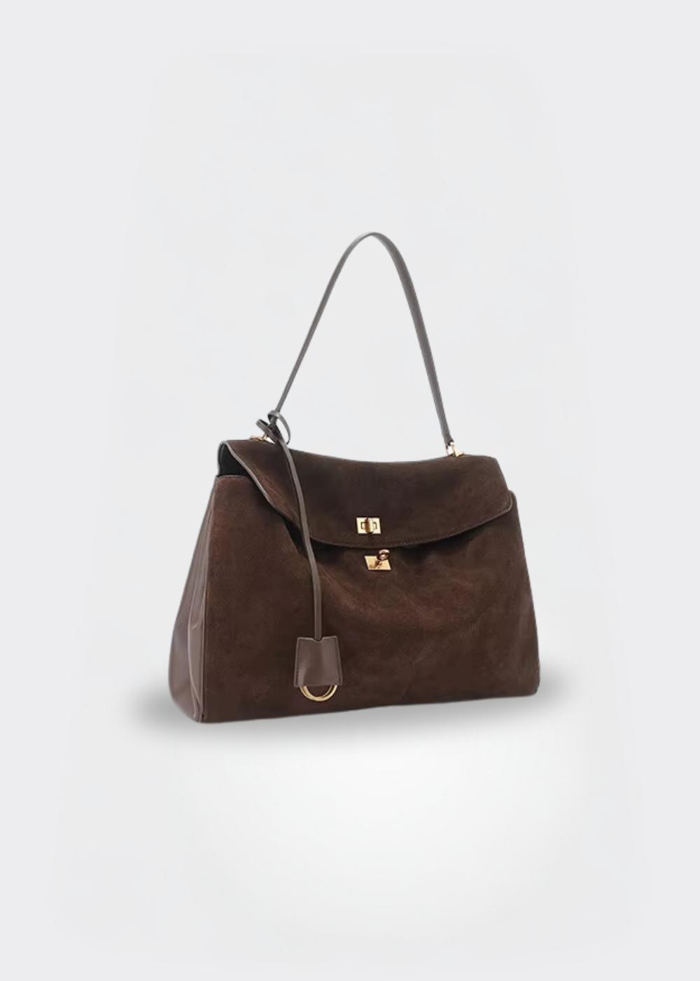 Ladies shoulder bag suede look - vegan