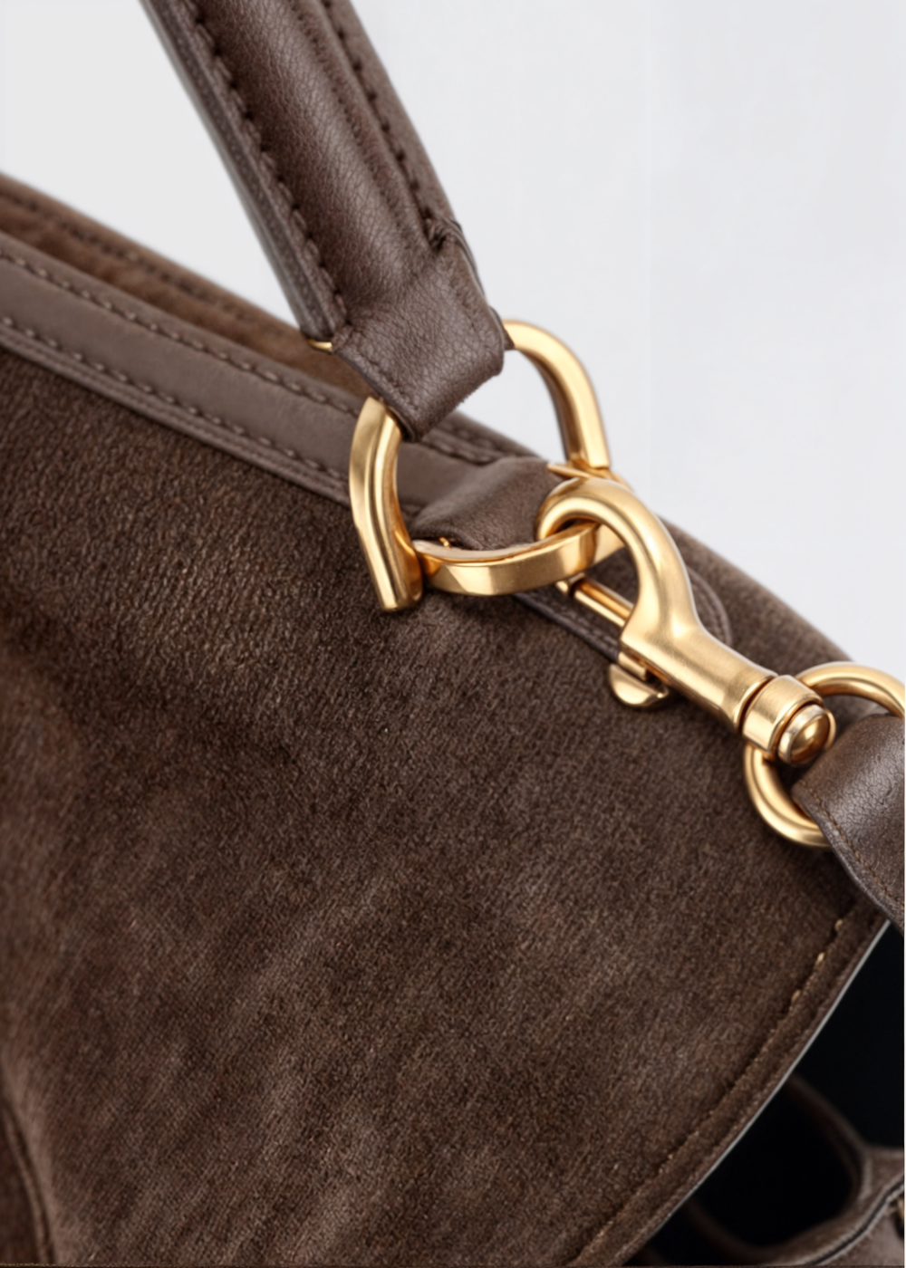 Ladies shoulder bag suede look - vegan