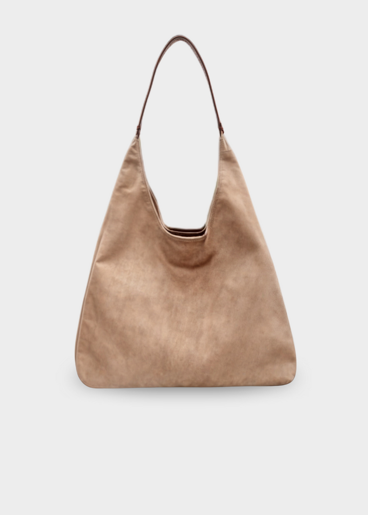 Women's Suede Handbag – Shoulder Bag with Buckle