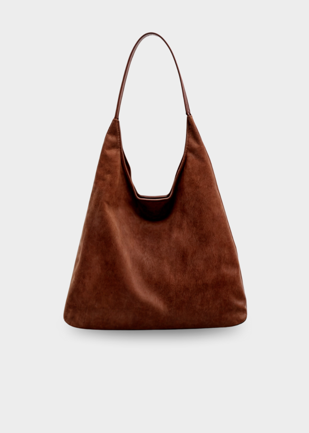 Women's Suede Handbag – Shoulder Bag with Buckle