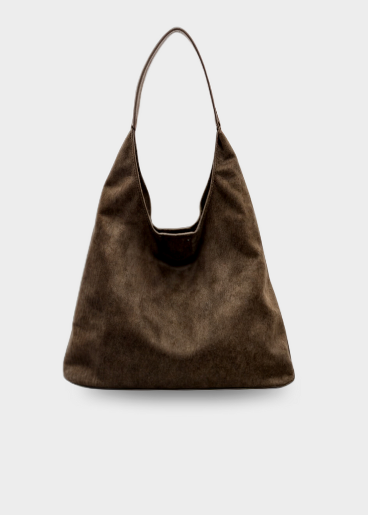 Women's Suede Handbag – Shoulder Bag with Buckle